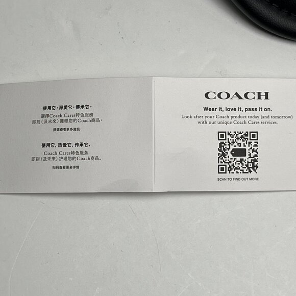 Coach Evy Black Leather Slide Sandals Gold Logo Plaque Women’s 9B Slip with Box - Picture 13 of 13